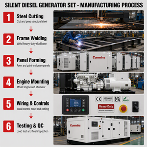 เครื่องกำเนิดไฟฟ้าดีเซลแบบเงียบคุณภาพสูง เสียงเบา 50kva กำลังไฟฟ้าต่อเนื่อง - Product Image 4