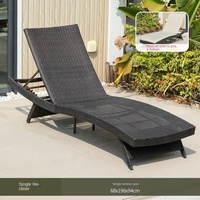 Populaire Pas Cher Plage Rotin Daybed Villa Pliant Loisirs Chaise Piscine Hôtel Extérieur Étanche Soleil Chaise Longue Lit