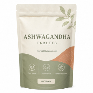 Complément alimentaire de haute qualité à base d'ashwagandha végétalien, haute concentration 3000 mg, comprimés pour adultes, pour le soutien immunitaire et l'énergie - Product Image 1