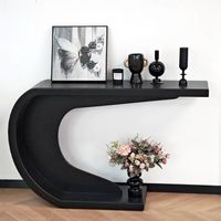 Table console moderne italienne, style simple et luxueux, meubles pour la maison, salon, entrée, couloir, noir