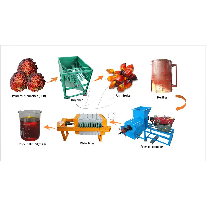 Linha de produção de óleo de palma para venda de fábrica, máquina de processamento de óleo de palma, máquina de extração de plantas na Nigéria