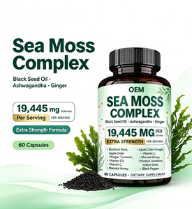 Capsules d'algues marines OEM avec huile de graines noires, Ashwagandha, gingembre, sans OGM, sans gluten, GMP - Product Image 3