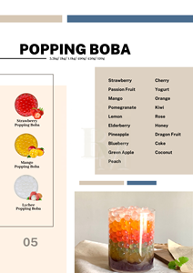Bosmos Strawberry Popping Boba, Botella de 3.3 kg, Burbujas de Jugo de Fruta Explosivas para Té de Burbujas, Certificación HALAL/HACCP/ISO 22000, Listo para Consumir - Product Image 5