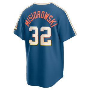 Maillot de football américain pour hommes 2026 Milwaukee City Connect Stadium Jersey Bleu Minéral # 22 Christian Yelich # 11 Chourio # Maillot de baseball Misiorowski 32 - Product Image 3