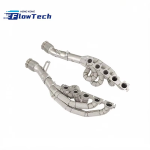 ท่อร่วมไอเสีย FlowTech T304 สแตนเลสสตีลแบบความยาวเท่ากัน พร้อมแผ่นกันความร้อน สำหรับ Audi R8 5.2 V10 Performance - Product Image 5