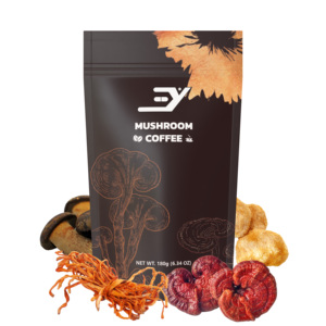 Café en polvo orgánico instantáneo de hongos OEM y ODM, mezcla de hongos 10 +, melena de León para cerebro, memoria de enfoque, inmunidad, café de hongos - Product Image 1