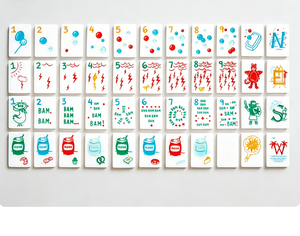 Mahjong américain <span class=keywords><strong>en</strong></span> acrylique monocouche blanc pur, édition Santa Monica The Cheeky Line, personnalisé pour les réunions festives - Product Image 1