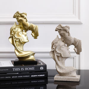 Couple aimant résine baiser front Couple Statue Sculpture moderne bureau à domicile Collection Figurine - Product Image 3