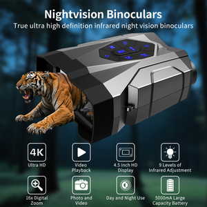 Gafas de Visión Nocturna DF JA55 4K para Adultos, Zoom Digital 16X para Campamento y Viajes al Aire Libre, Binoculares Infrarrojos, Cámara de Caza - Product Image 3