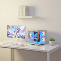 Boîtier d'ordinateur de jeu Micro ATX Pcooling noir, boîtier PC, boîtier de bureau, accessoires informatiques, boîtiers et tours moyennes pour ordinateur