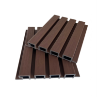 Decorative WPC Wood Slat Panel for Acoustic Interior Wall Cladding and Modern Home & Commercial Room Decoration