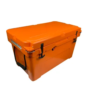 Özel logo kolay taşıma dayanıklı büyük kapasiteli 50 litre taşınabilir buzluk çanta kutusu