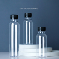 Bouteille en Plastique Jetable Transparente de 500 ml avec Bouchon à Vis et Pompe pour Soupe de Prunes, Eau Minérale, Thé au Lait, Jus et Autres Boissons