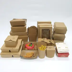 Kingwin Custom Rectangular Kraft Paper Lunch Charcuterie Sandwich Food Box With Side Window Lid