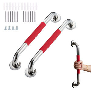 Barre d'appui antidérapante en silicone et acier inoxydable 304, capacité de charge de 250 kg, barre de sécurité pour salle de bain, aide aux personnes âgées pour les toilettes - Product Image 1