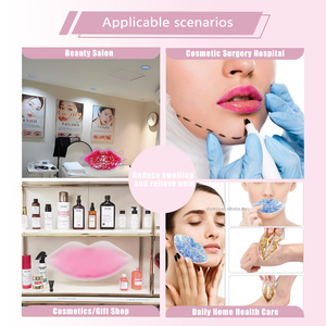 Compresa de Gel Frío/Caliente en Forma de Labios con Perlas de Gel, para Terapia de Rehabilitación en Clínicas/Salones de Belleza, Alivio del Dolor, No Tóxico, PVC+GEL - Product Image 6