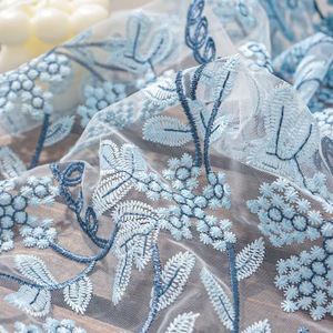 Vải ren cưới phổ biến, vải lưới thêu ren, vải ren thêu hoa, vải ren lụa sữa dùng cho váy - Product Image 6