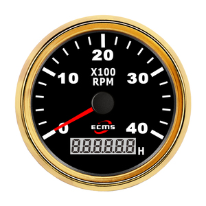 Tacómetro Nuevo Negro de 85 mm y <span class=keywords><strong>4000</strong></span> RPM para Motor Diésel, Medidor de Velocidad, ECMS PMH3-<span class=keywords><strong>BG</strong></span>-4KL IP67 Resistente al Agua, 9-32V - Product Image 1