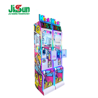 Máquina recreativa de grúa de garras JiSun de alta calidad, mini, operada con monedas, juegos en inglés, construcción metálica, voltaje universal