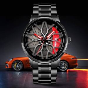 Reloj Deportivo de Cuarzo SKMEI 1787 1990 2191, Nuevo Diseño Creativo con Esfera de Rueda de Vehículo, Reloj de Acero Inoxidable para Hombre, Resistente al Agua - Product Image 3