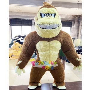 Vendita calda!! Gonfiabile cattivo sorriso Gorilla mascotte Costume <span class=keywords><strong>personaggi</strong></span> animali evento Party Play Festival peluche mascotte