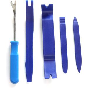 Juego de herramientas para remover paneles de audio de automóviles, 5 piezas, kit de palancas de plástico azules para el tablero y molduras de puertas - Product Image 4