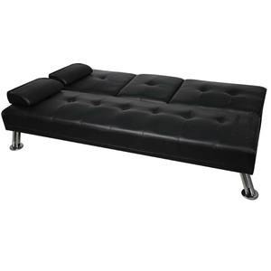 Sofá <span class=keywords><strong>Cama</strong></span> Futón de Piel Sintética de 3 Plazas Más Vendido, Sofá <span class=keywords><strong>Cama</strong></span> Convertible con Reposabrazos Extraíbles, Patas de Metal y 2 Portavasos - Product Image 3