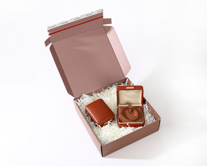 Caja de Envío para Joyería de Marca, Opción de Cartón Corrugado Tipo B y E, Caja Plegable para Envíos con Caja Interior Rígida para Regalo, OEM - Product Image 3