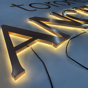 Custom 3D in acciaio inox segno gigante retroilluminato <span class=keywords><strong>parole</strong></span> pubblicitarie impermeabile spazzolato <span class=keywords><strong>oro</strong></span> rosa LED negozio Front Company - Product Image 6