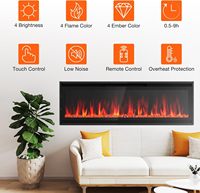Foyer électrique mural de série mince de 50 \ "12 couleurs de flamme de LED télécommande-catégorie de produit