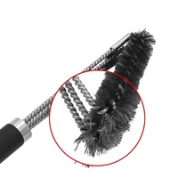 Brosse de nettoyage pour barbecue d'extérieur de haute qualité avec poils en nylon et grattoir, outils durables pour nettoyeur vapeur - Offre Spéciale