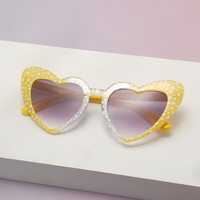 Mignon rétro coeur lunettes de soleil femmes coloré mode lunettes Bachelorette mariage fête faveurs Photo accessoires Festival accessoires