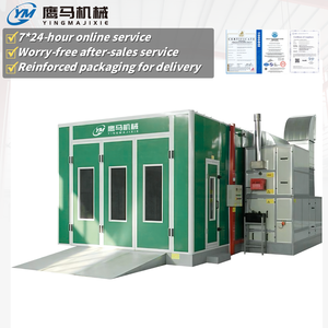 فرن تدفئة كهربائي للسيارات مع مصابيح بالأشعة تحت الحمراء ونظام حارق ديزل، كابينة رش للاستخدام في الخبز وغرفة طلاء السيارات - Product Image 2