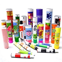 Tube d'emballage en aluminium-plastique pour confiserie, spécial chewing-gum, 12,7-35 mm, bouchon à vis, logo personnalisé, impression UV, HaoShuoDa, 12 ml/9 ml