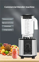 Mixeur Commercial Robuste Haute Vitesse pour Smoothies, Broyeur, Mixeur Portable Alimenté par Batterie USB avec 5+ Vitesses