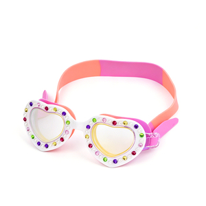 Gafas de Natación para Niños XIALE con Pedrería Brillante en Forma de Corazón, Antivaho, a Prueba de Fugas, de Silicona, Gafas de Natación para Niñas con Protección UV - Product Image 1