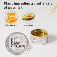 Crème pour pattes d'animaux ZeBounty hypoallergénique, écologique, avec logo personnalisé, à base d'extraits végétaux, hydratation intense, soin et réparation des griffes pour chiens et chats
