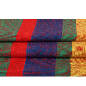 Hamaca portátil <span class=keywords><strong>de</strong></span> lona para acampada, tela <span class=keywords><strong>de</strong></span> algodón a rayas coloridas, para playa y exteriores - Product Image 6