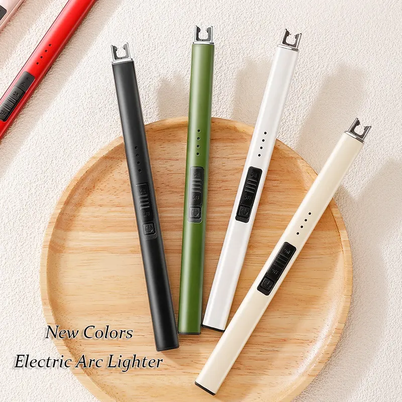 नया डिजाइन रंग आर्क हल्का कस्टम लोगो मोमबत्ती बीबीसी घर रसोई उपकरण इग्नेटर उपहार बॉक्स के साथ
