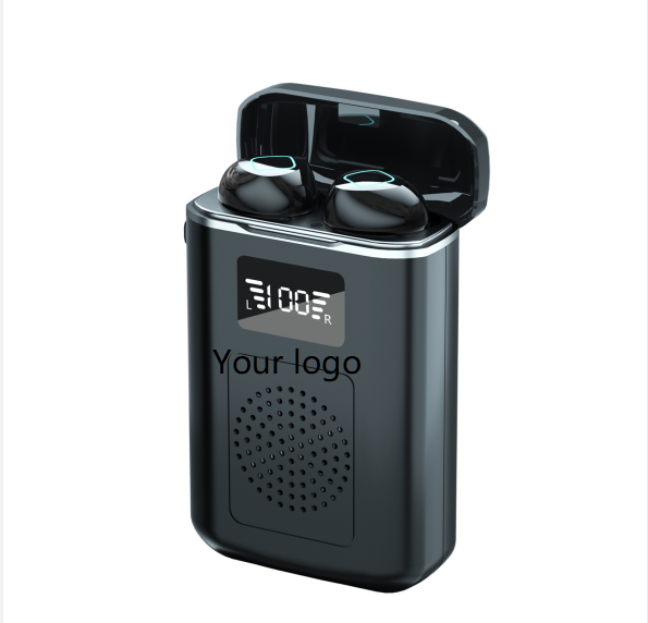 TWS Earbuds Mini Portable Bluetooth Speaker With Emergency Power Bank Emergency LED Light Function