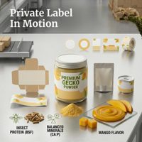 Poudre de purée d'insectes pour geckos et petits lézards, faible MOQ, suppléments pour reptiles en vrac, emballage personnalisé, directement de l'usine OEM