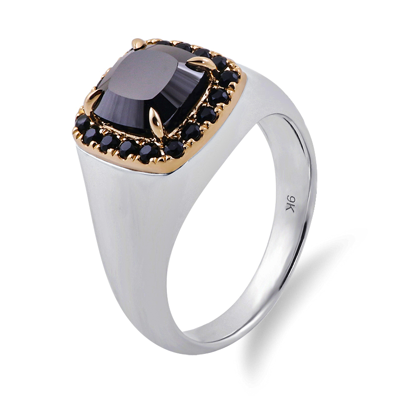 แหวนมอยซาไนต์ทองคำขาว 14k