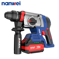 NANWEI 20V Outil électrique sans fil multifonction industriel pour béton, perceuse à percussion rotative sans balais