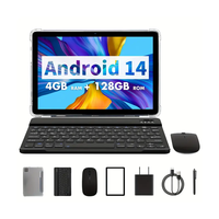 Tablet PC Android 13 10.1 Inci Octa Core 12GB 1280x800 WiFi 4G USB Type C dengan Keyboard Mouse untuk Pendidikan E10-M10