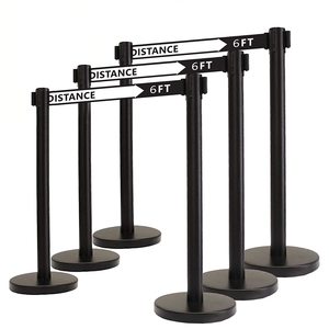 Retract able Belt <span class=keywords><strong>Queue</strong></span> Divider Stand Flughafen Warteschlange Stange schwarze Stütze - Product Image 5