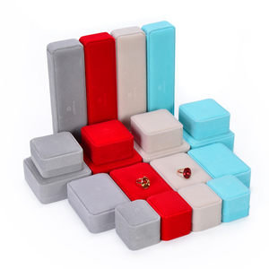 Zebo tùy chỉnh hộp màu hồng màu xanh đen thiết lập cho Nhung Vòng Bangle Mặt Dây Chuyền Vòng đeo tay Bông tai Quà Tặng Bao bì hộp đồ trang sức - Product Image 6