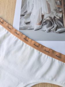 Culotte <span class=keywords><strong>string</strong></span> sexy <span class=keywords><strong>minimaliste</strong></span> confortable taille basse pour <span class=keywords><strong>femme</strong></span>, 95% COTON, sans couture, fine, unie, avec ceinture contrastante tricotée, séchage rapide - Product Image 3