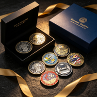 Pièce de monnaie commémorative personnalisée en alliage de zinc, en relief 3D, époxy, plaquée argent et or, émail souple ou dur