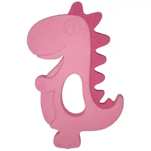 MHC New Design Kids giocattoli masticabili dinosauro massaggiagengive in Silicone personalizzato