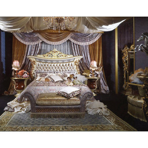 Set di Divani per Soggiorno in Stile Europeo, Lussuoso Divanetto Francese <span class=keywords><strong>Rococò</strong></span> in Legno Intagliato con Schienale Alto Imbottito - Product Image 4